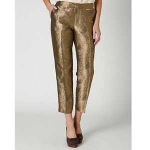 Elevenses Bronze Metallic cropped pants 10